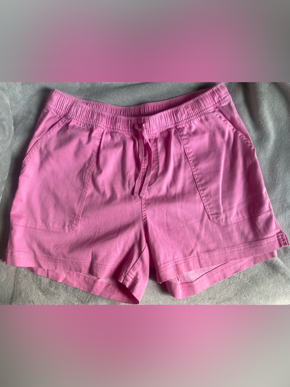 M - Buffalo David Bitton - Pink Elastic-Waist Casual Shorts